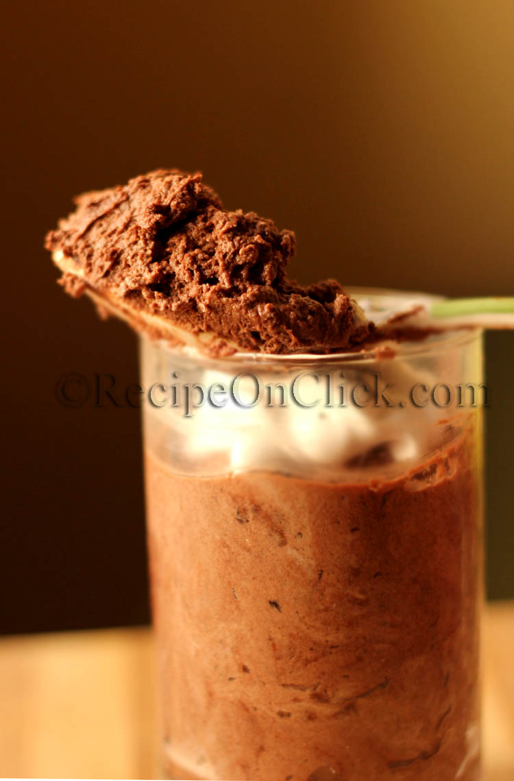 Eggless gelatinless chocolate mousse